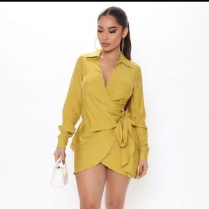 Fashion nova mini wrap dress